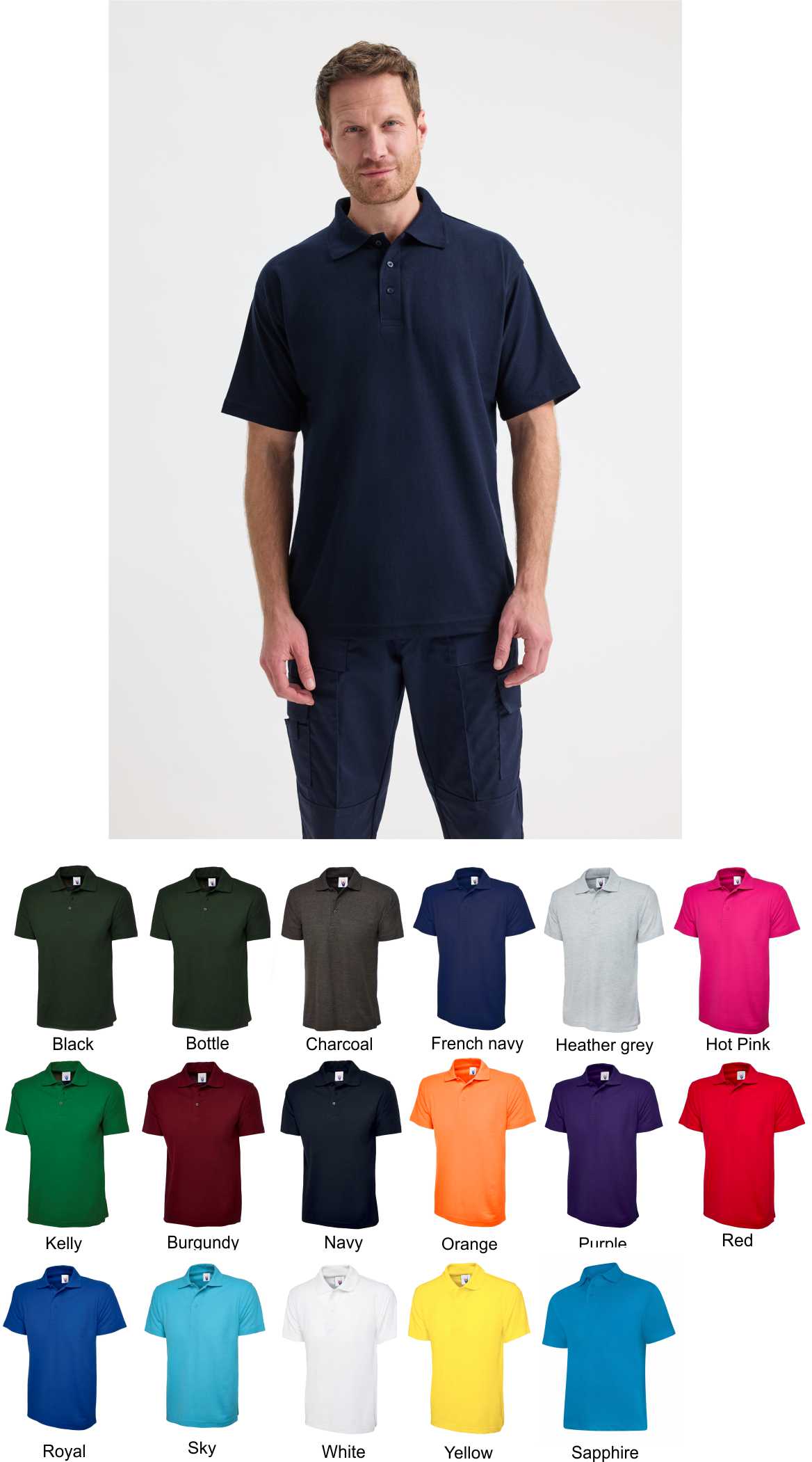 Uneek UC101 Classic Polo  Uneek UC101 Classic Polo